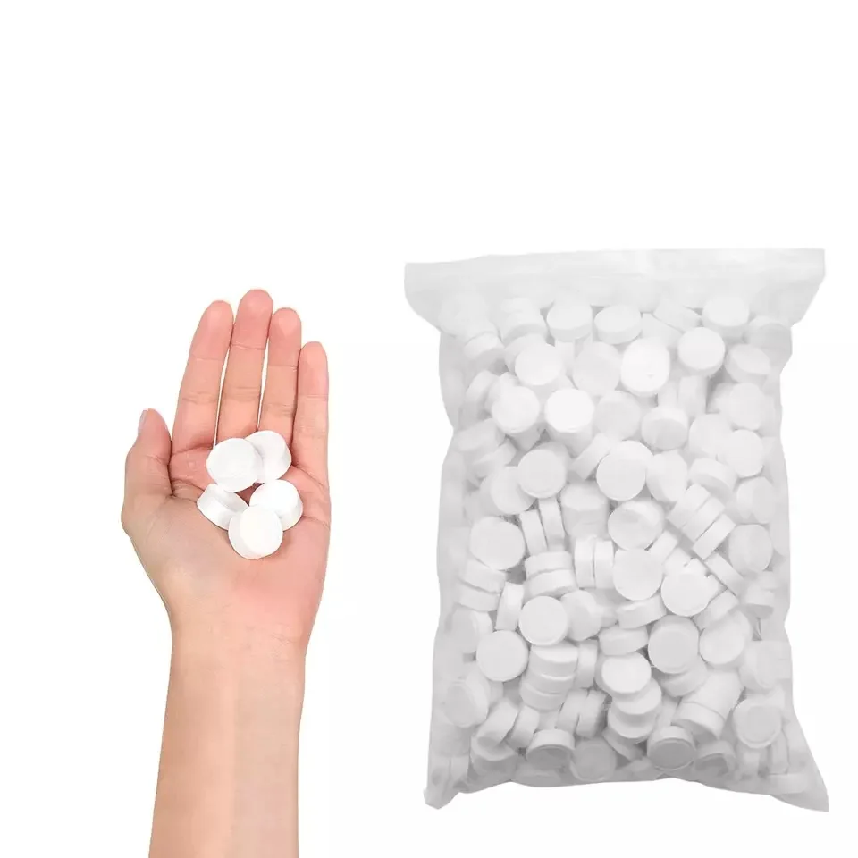 500pcs/pack eco-friendly 100% viscose tablet compressed towel tablet compressed napkin hand towel tablets disposable towels