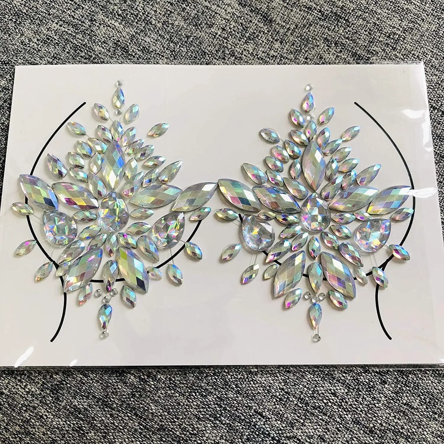 Mermaid Breast Gems Glitter Carnival Rhinestone Face Body Jewelry Stickers Crystal Tattoo Nipples