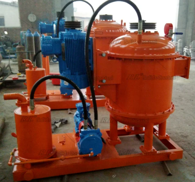 In the production of high quality oil field drilling mud vacuum degasser