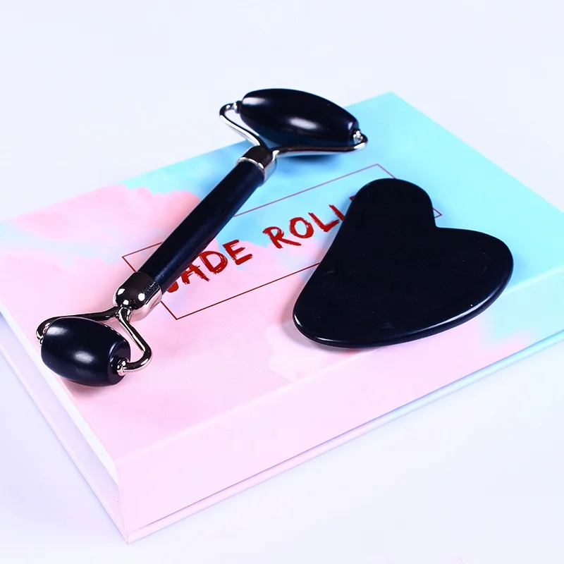 new product 2021 jade roler Black jade roller