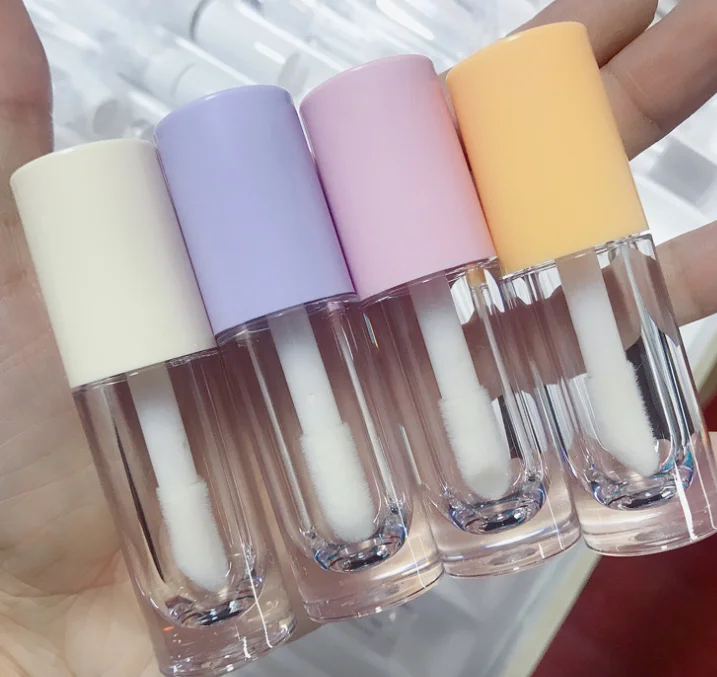 
wholesale 5ML Rose Gold Plastic Liquid Lipstick Tube Cosmetic Packaging Square Empty Lipgloss Container Lipgloss Tube 