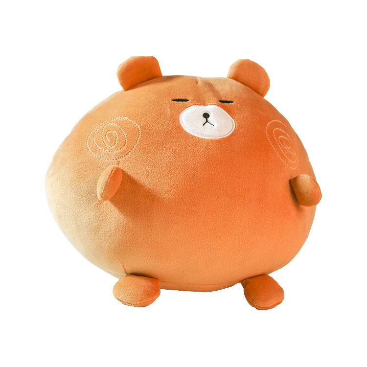 Оптовая продажа Милая Мини-круглая плюшевая игрушка-медведь мягкая на заказ из полиэстера ПВХ с вышивкой коробка для наполнения упакованная цена