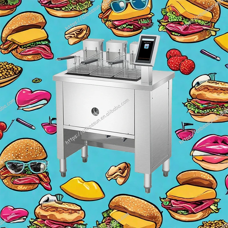 Catering Equipment 34 Liters Lpg Commercial Gas Deep Fryer With Temperature Control