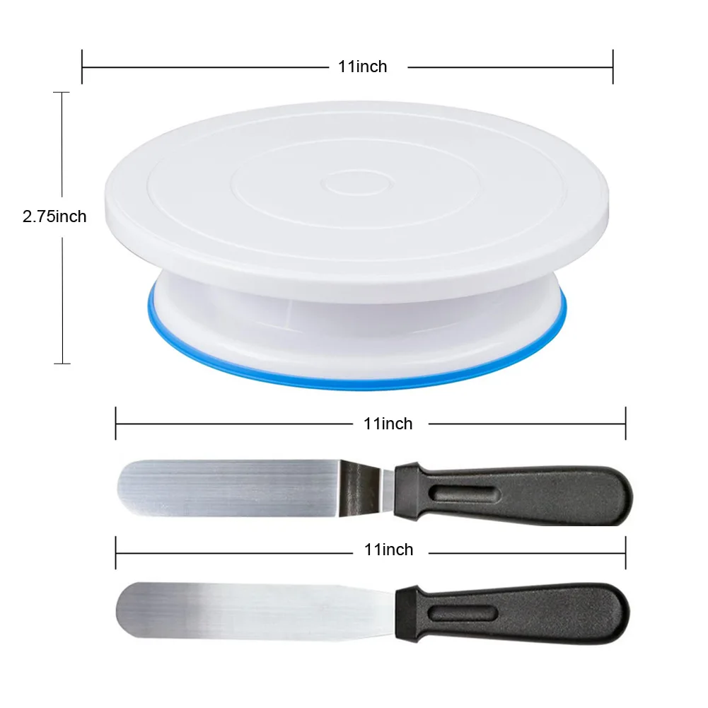 700Pcs Cake Decoration Kit Pastry Baking Utensils With Rotating Turntable Holder Ice Pipe Tip Nozzle Scraper