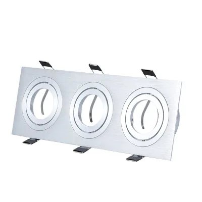 
top quality slim square 6inch recess die cast aluminum parts COB LED MR16 GU10 Downlight housing fixture 
