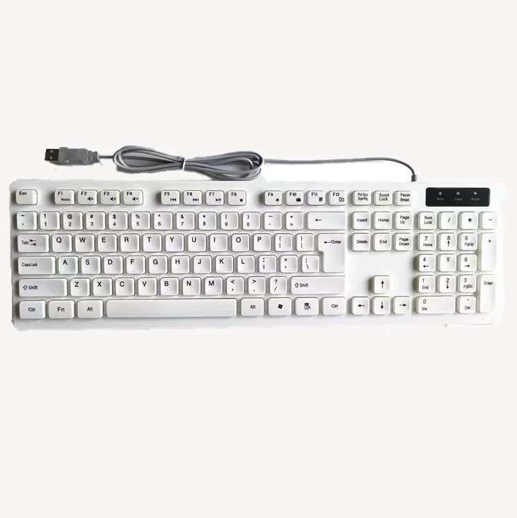 Newest Hot Popular Wired Keyboard OEM ODM Customer  Low Price Portable Ergonomic Comfort Shape Usb Game Wired Keyboard