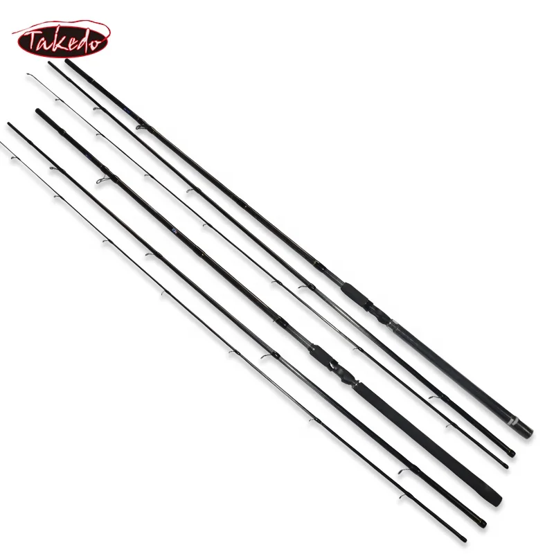 TAKEDO TKM001 Fishing Rod  Baitcasting In 3 Sections  Full Carbon Fast Action Medium Power Match Rods Fishing Rods