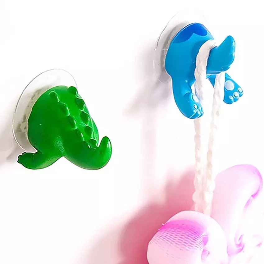 Creative Cartoon Suction Cup Hooks Wall-mounted Punch-free Home Decoration Animal Tail Plastic Adhesive Hook