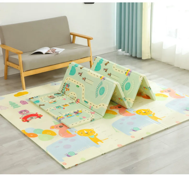 Baby care Activity Foldable Waterproof Floor XPE Foam Folding play mat for baby child