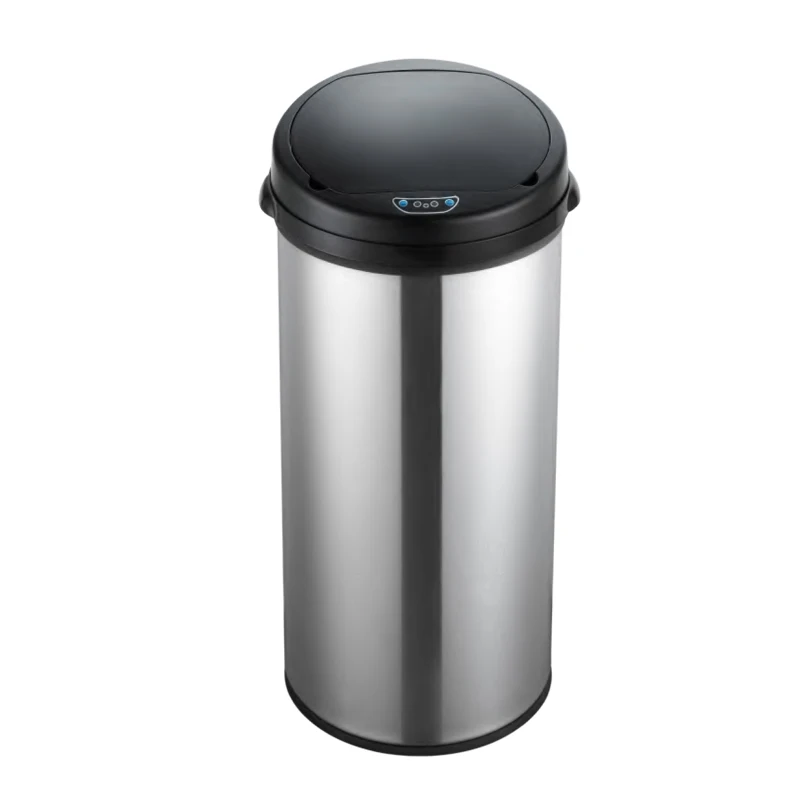 High-Tech Stainless Steel Trash Bin Touchless Kitchen Recycling Dustbin Intelligent Trash Can with Sensor