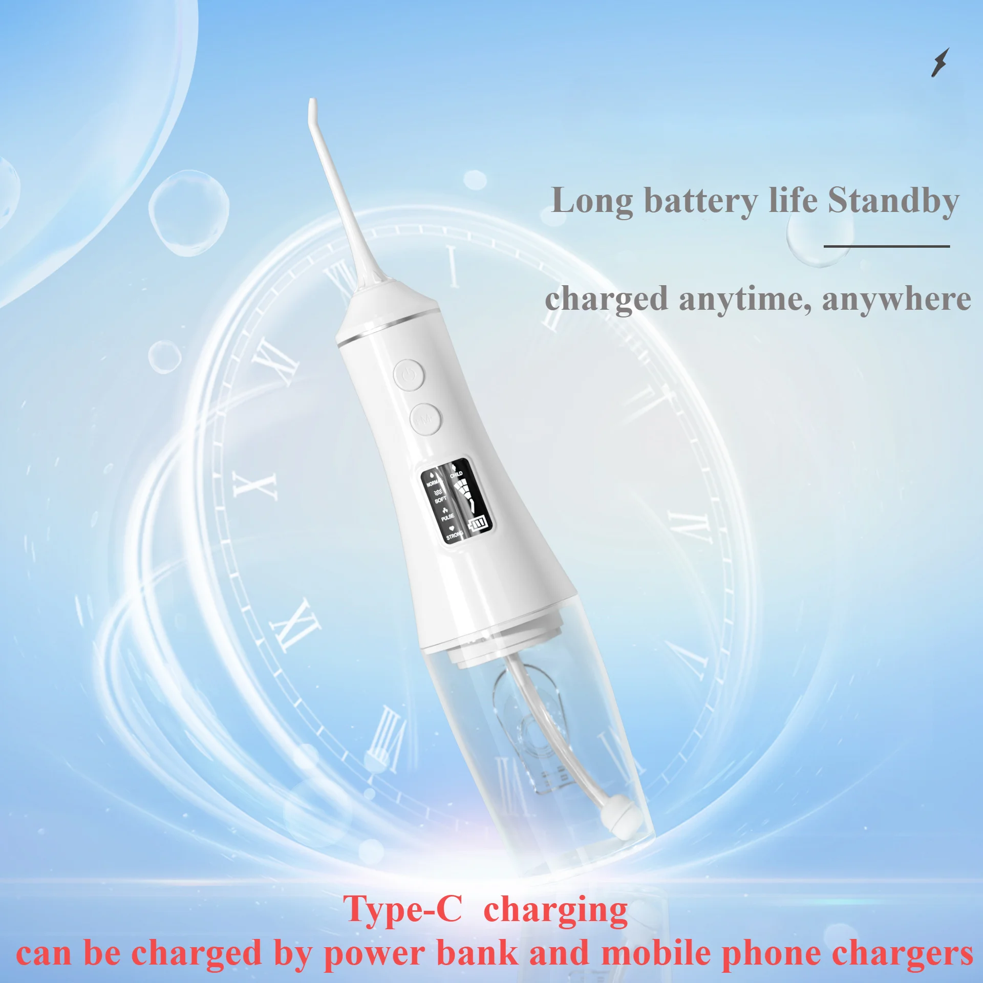 Wireless High-Frequency Pulse Water Dental Flossers for Orthodontic Cleaning and Smoother Teeth