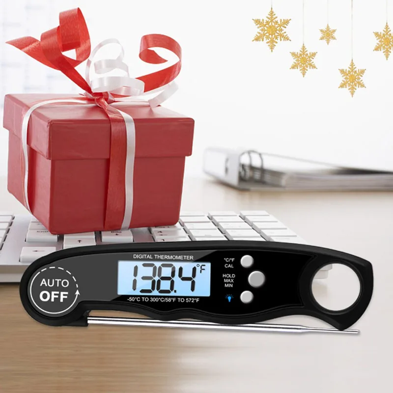 Factory supplier digital meat thermometer waterproof digital food thermometer with bright backlight and LCD
