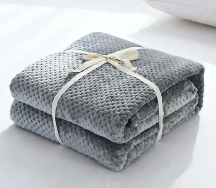Hot selling Super Soft Warm solid Flannel jacquard Fleece pop corn fabric