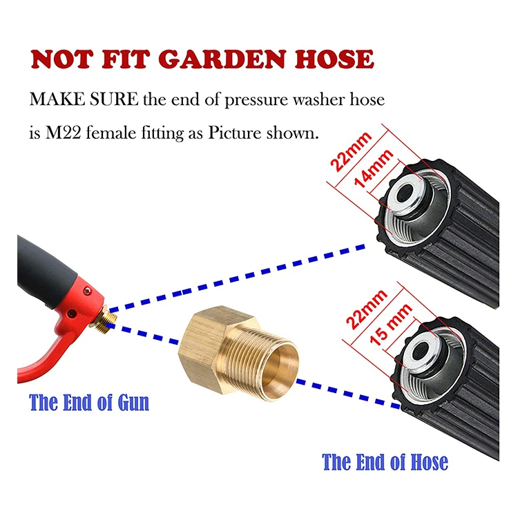 XUNCHI Car Wash Machine Bike Washing Nozzle Water Spray Gun Set