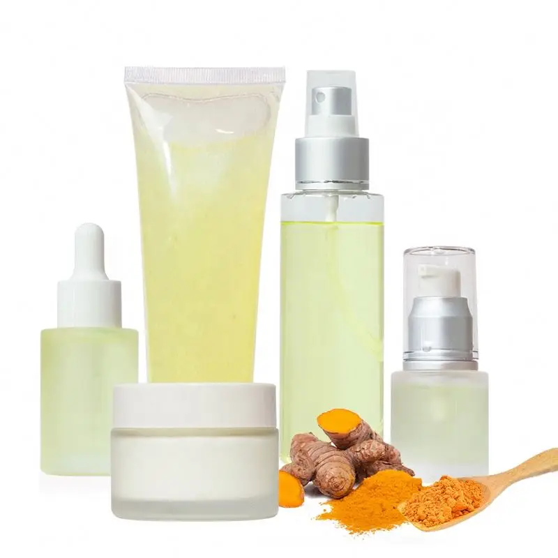 Hot sale Custom Facial Skin Care Products Private label Natural Herbal Ginger Extract Turmeric Skin Care Set