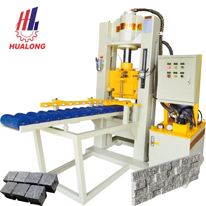 HUALONG machinery HLSY-C24z natural cube cobblestone paver splitter split face Pavement stone Granite Splitting Press Machine