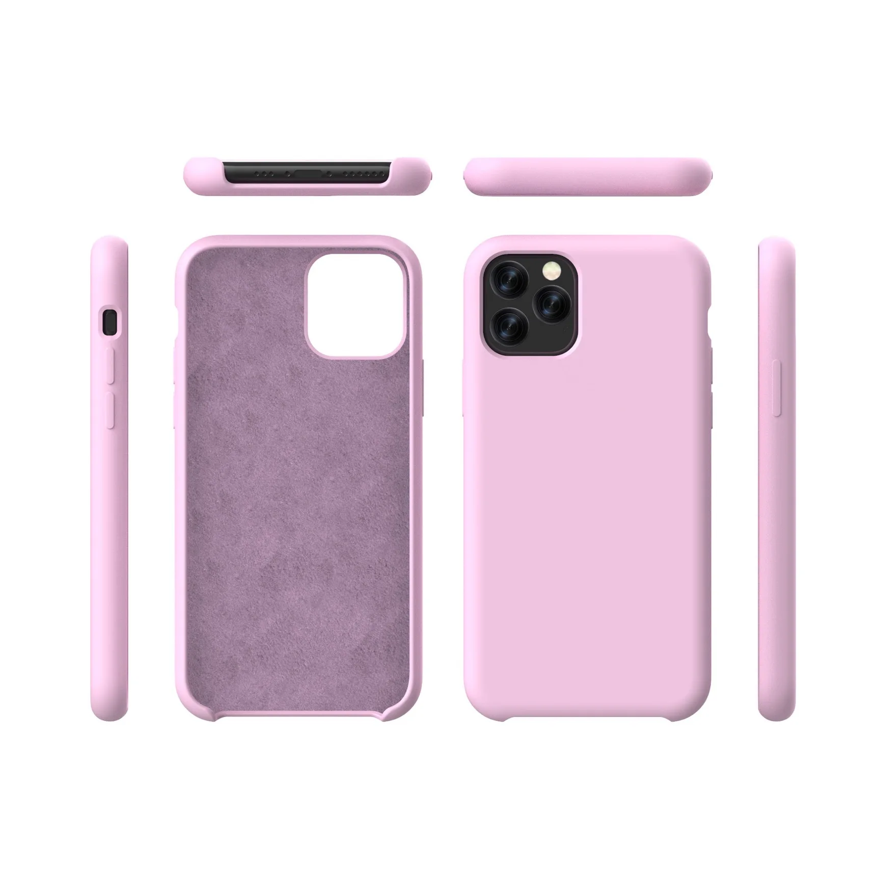 Soft Silicone Slim Rubber Bumper Anti-Scratch Microfiber Lining Shockproof Protective Case Cover for Apple iPhone 11 Pro Max