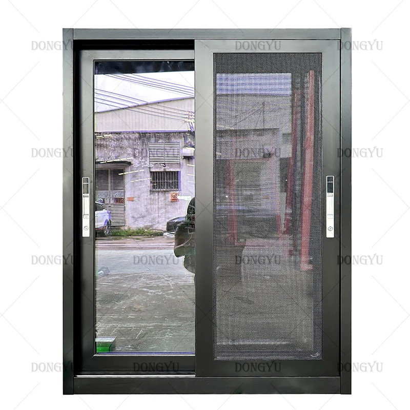 North America NFRC Florida Miami-Dade Noa Approved Hurricane Proof Impact Aluminum Tinted LOW-E  Glass Sliding Window