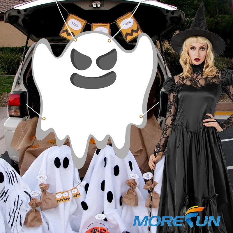 Halloween Trunk or Treat Car Decorations Banner Garage Door Car Decor Haunted House Banner Archway for Halloween Outdoor Party
