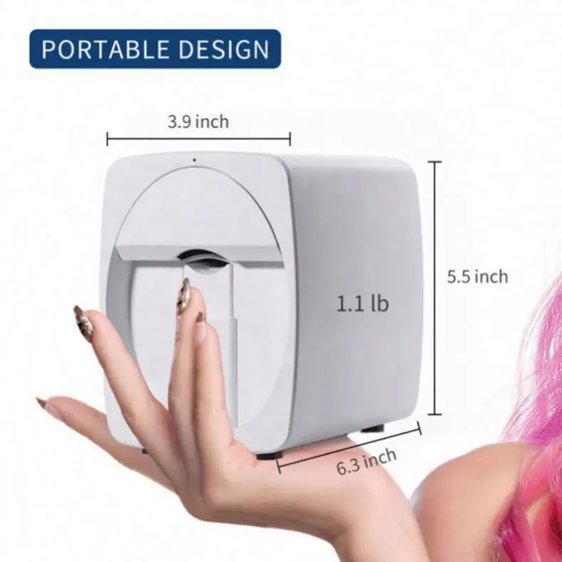 Nail Supplies Professional Nail 3d Printer O2 Digital Nail Art Photo Drawing Machine