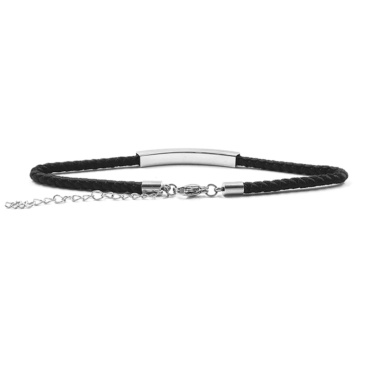 custom bracelets  gold bar engraved inspirational statement message red braided rope bracelet for women men