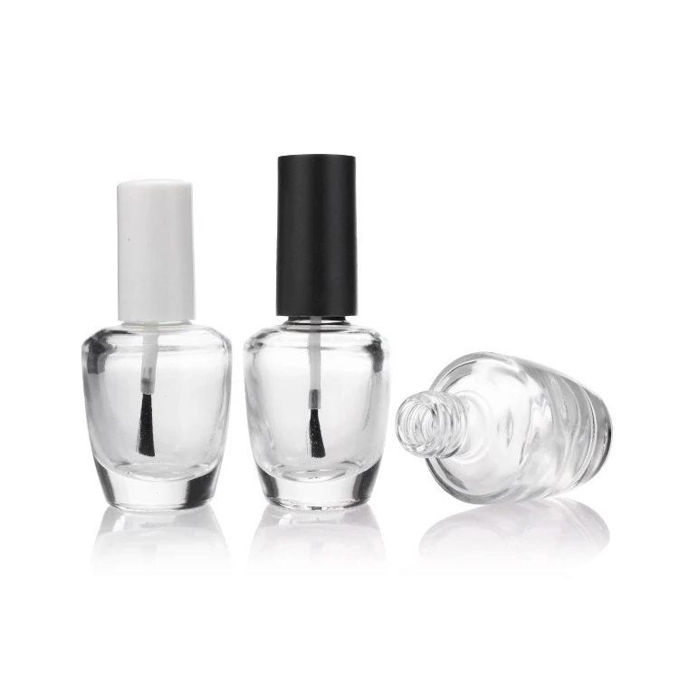OEM 10Ml 15Ml Custom Clear Empty Nail Polish Bottle With Brush Cap transparent glass bottle