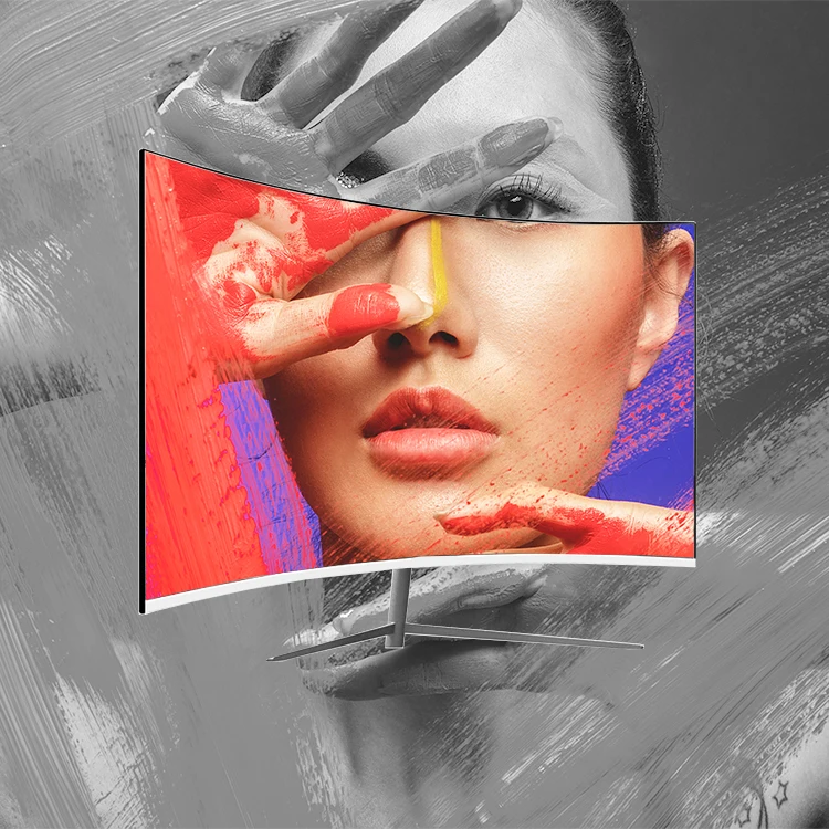 24 дюйма кривизны широкий экран DCR 1K 75 Гц со светодиодной подсветкой VA изогнутый игровой монитор