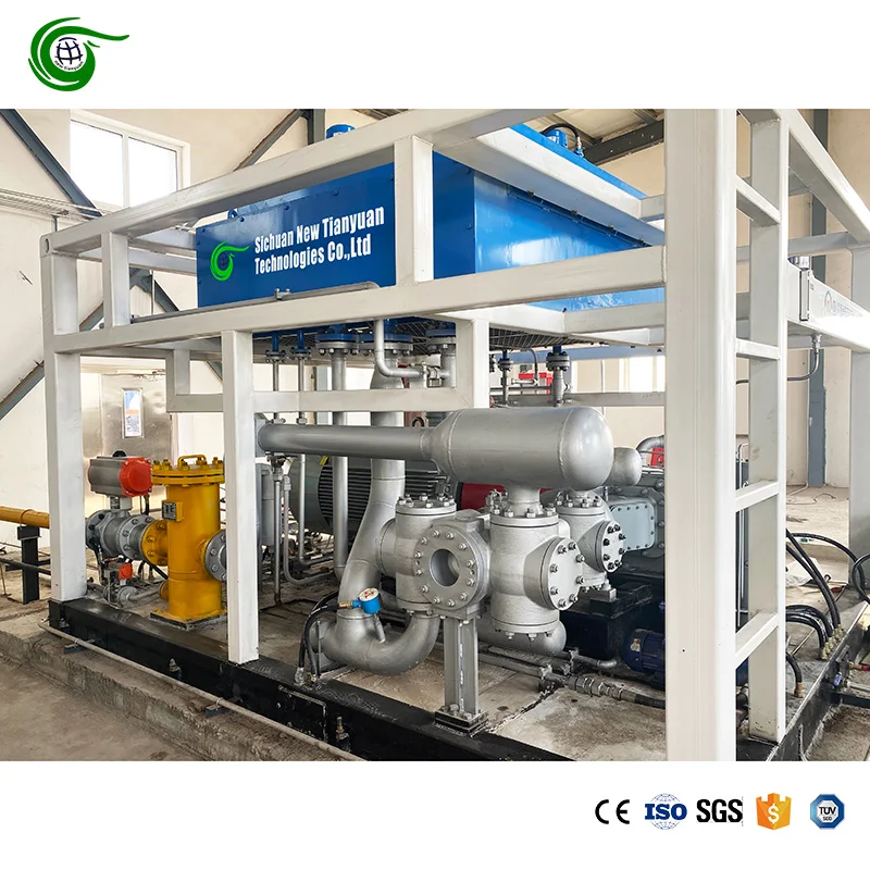Energy Saving 37KW CNG Compressor Inlet 5Bar Discharge 15Bar Flow 1.7Nm3/min Natural Gas Piston Compressor For Sale