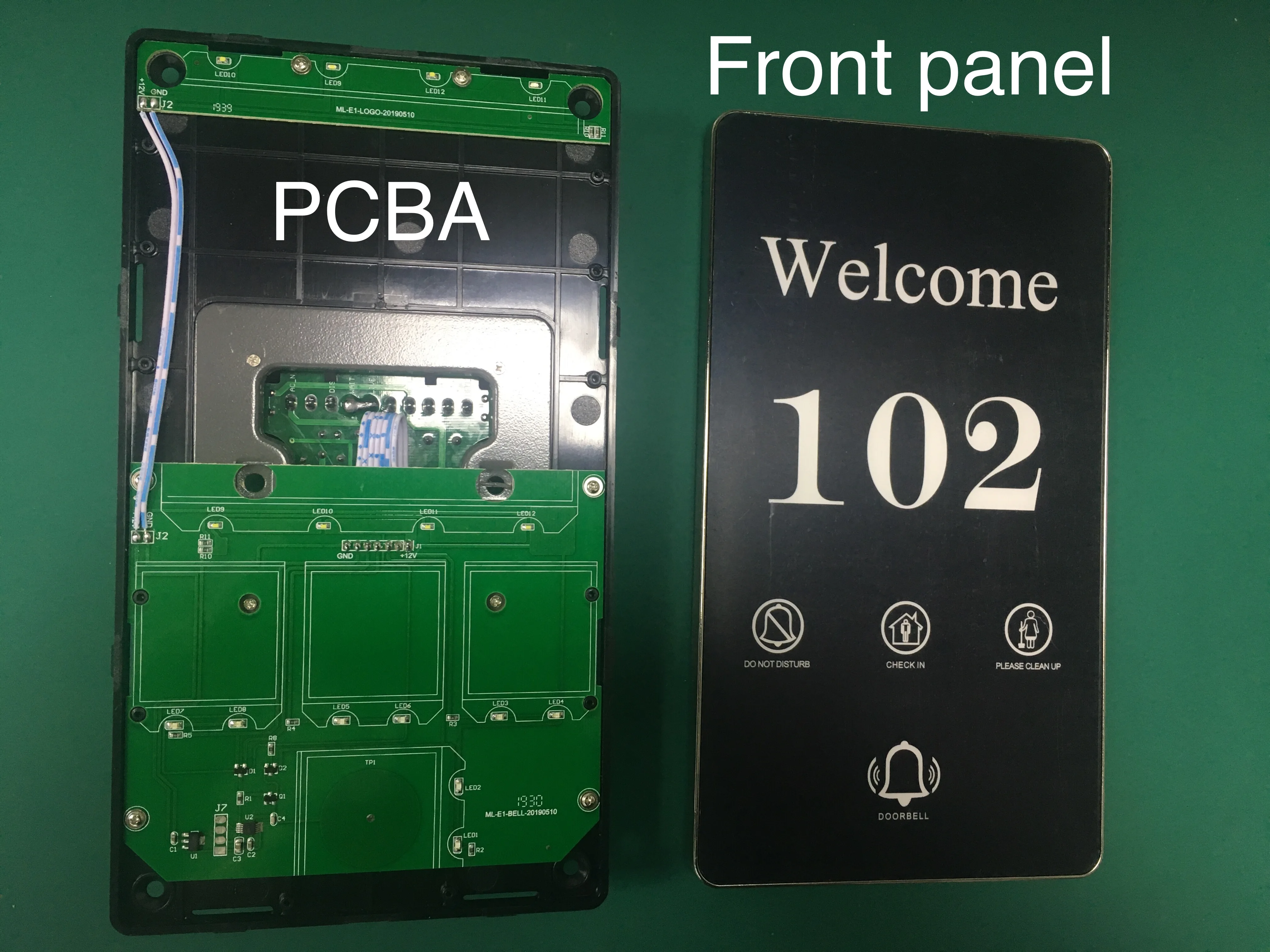 Hotel Apartment Hospital LED Room Number Doorplate Sign, DND Switch Light Touch Switch,TASRDC Hotel Doorplate Switch