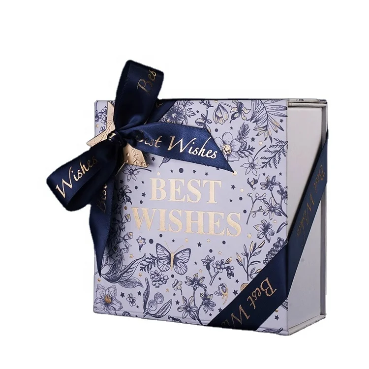 Printed ribbon gift box ribbons for packaging decorative pre tied elastic satin ribbon bow