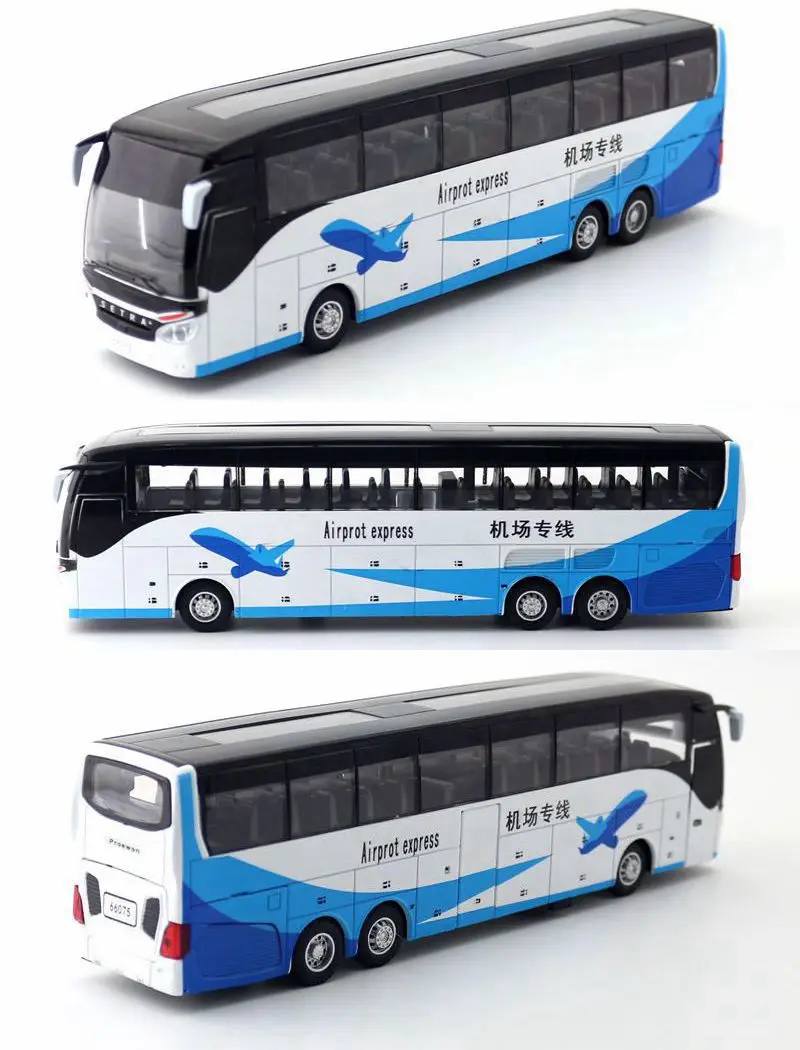 Hot Sale 1:32 alloy pull back bus model toy vehicle
