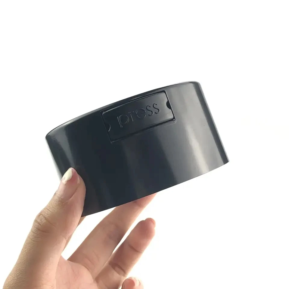 High Quality 60ml 120ml 300ml Black Plastic Airtight Reusable Vacuum Container Plastic Jars for Food Storage