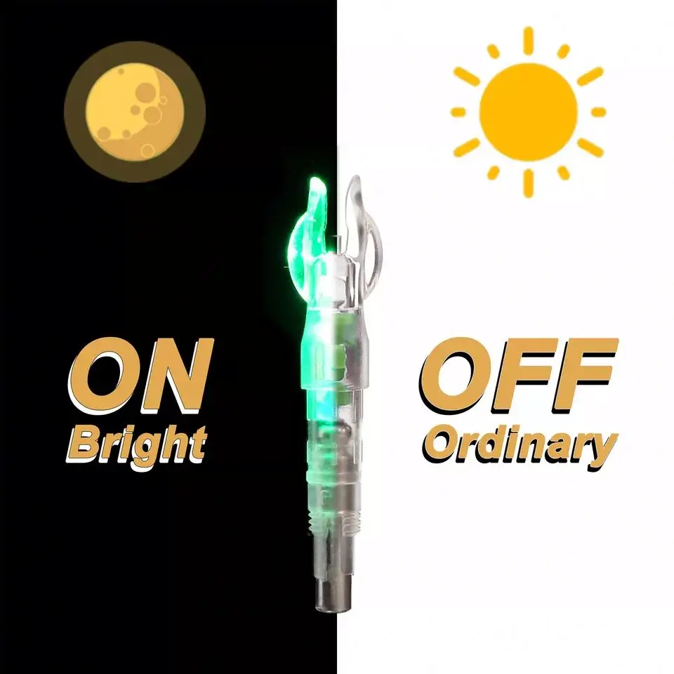 LED Lighted Nock Automatically Battery Archery Hunting Accessories Plastic Archery Arrow