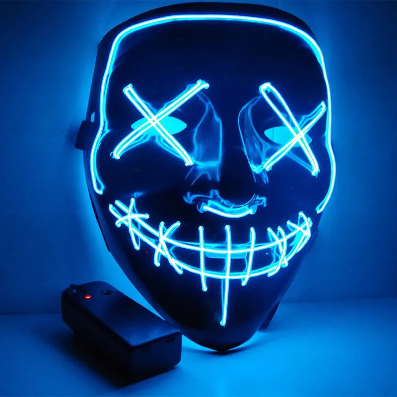 Halloween Mask LED Light up Funny Masks the Purge Election Year Great Festival Cosplay Costume Supplies Party Mask