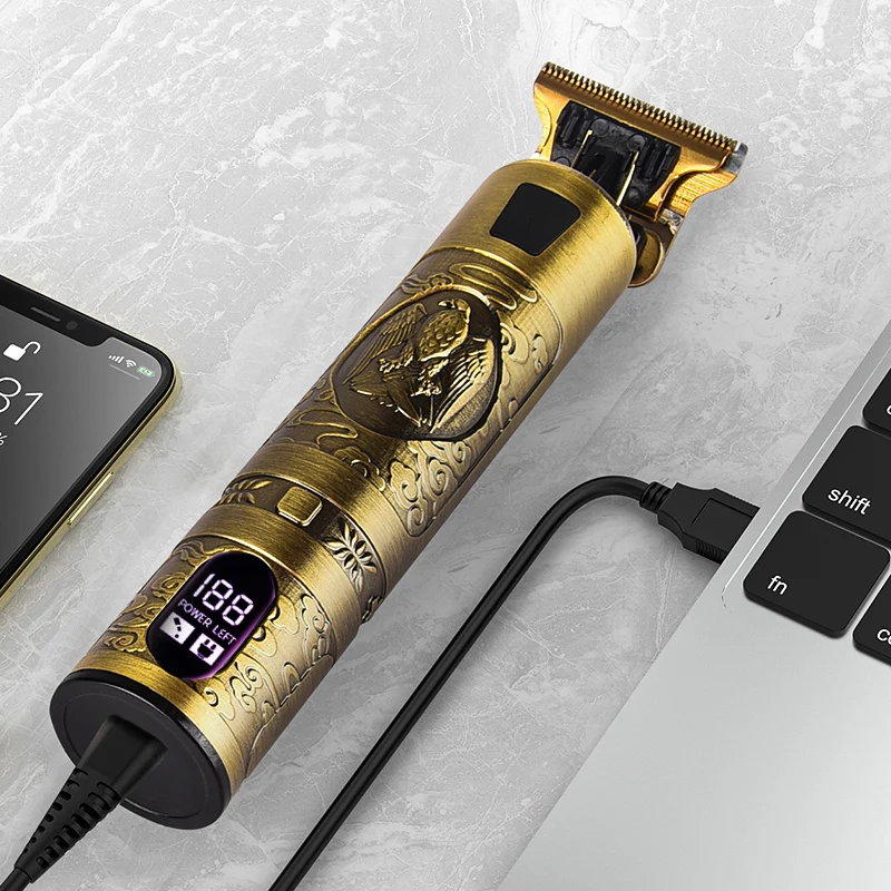 Electric Hair Clipper Rechargeable Shaver Low Noise Professional Hair Trimmer Cordless Hair Cutting Machine