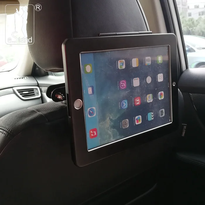 eStand BR24002 vehicle-mounted metal car rear seat for entertainment ads digital stand for iPad tablet