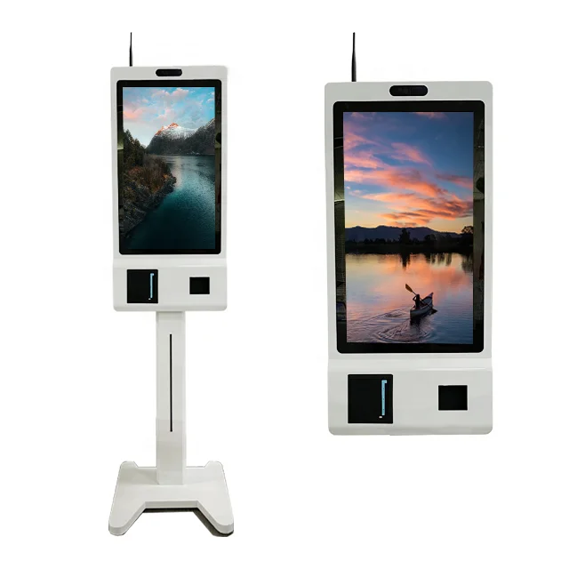 23.6 27 32 inch Self service  Payment Kiosks Restaurant Touch Screen Ordering Machine