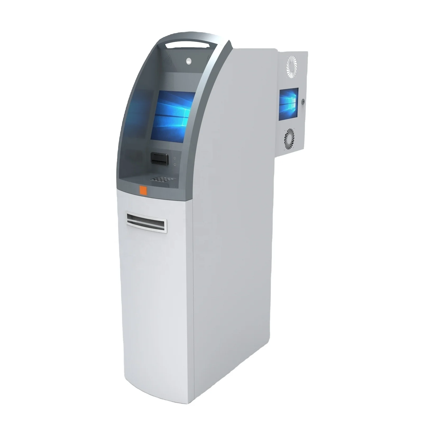 New large cassettes(12000 notes) dual touchscreen ATM machine with 12mm Q345 safe and dual color journal dual printer