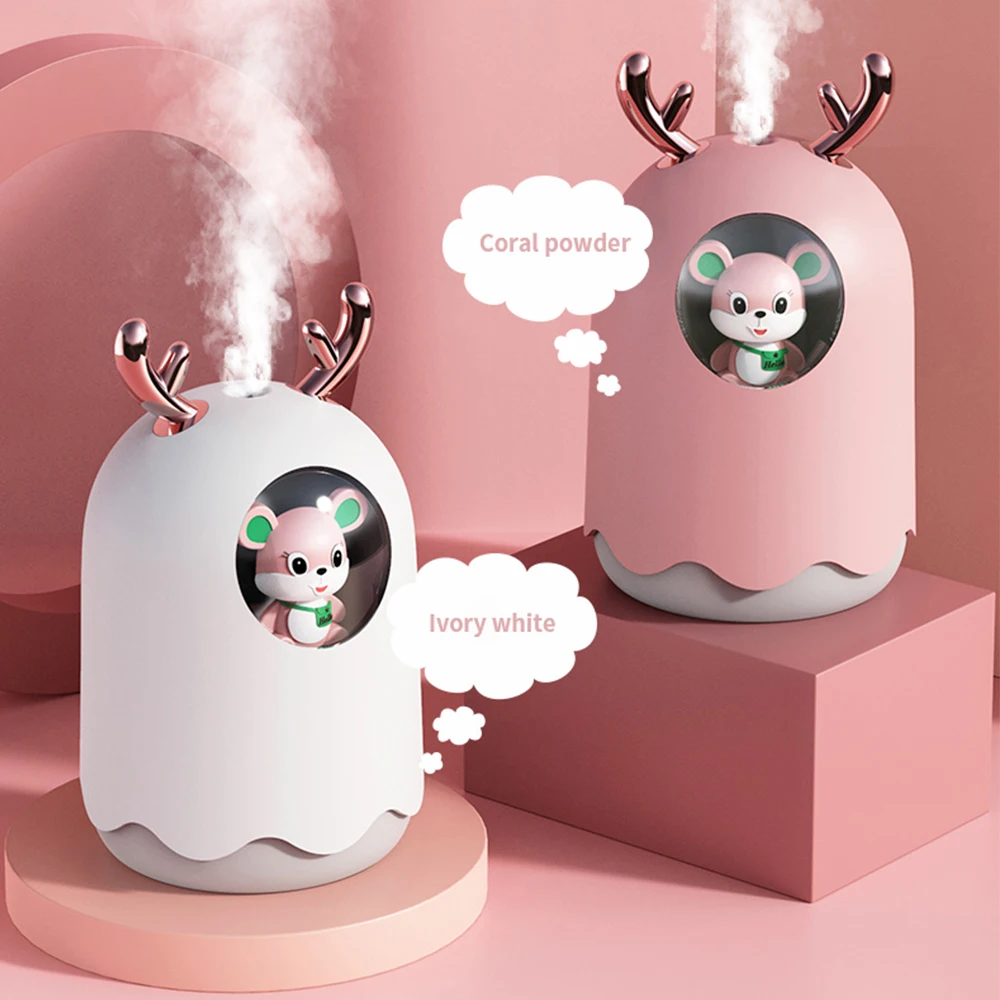 Cool Mist H2O Usb Light Portable 300Ml Air Cute Animal Design Humidifier