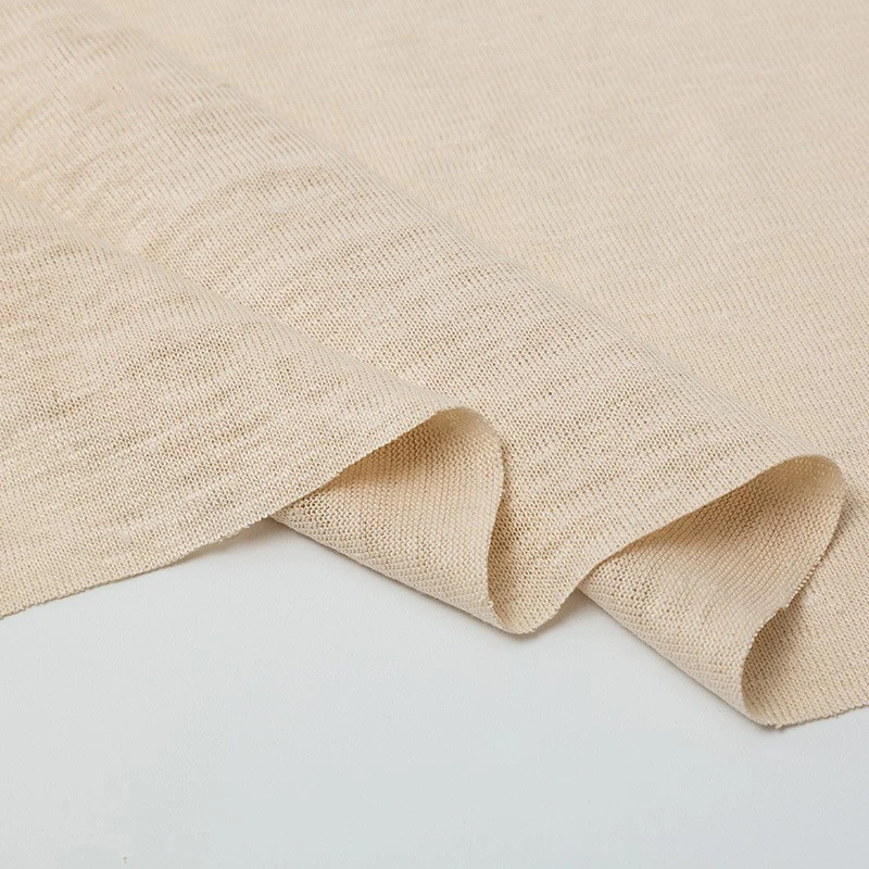 55%hemp 45%organic cotton--New Design casual style hemp cotton knit jersey organic fabric for clothing