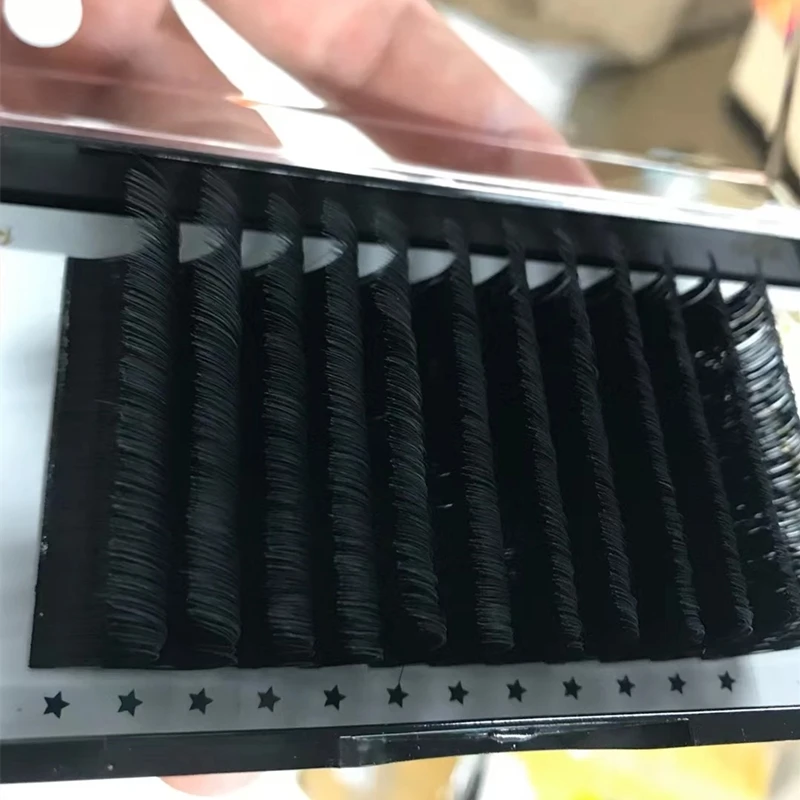 Private Label LC LD N L C B D J Curl Russian Mink eyelash Extension Premium Silk Lash Extensions