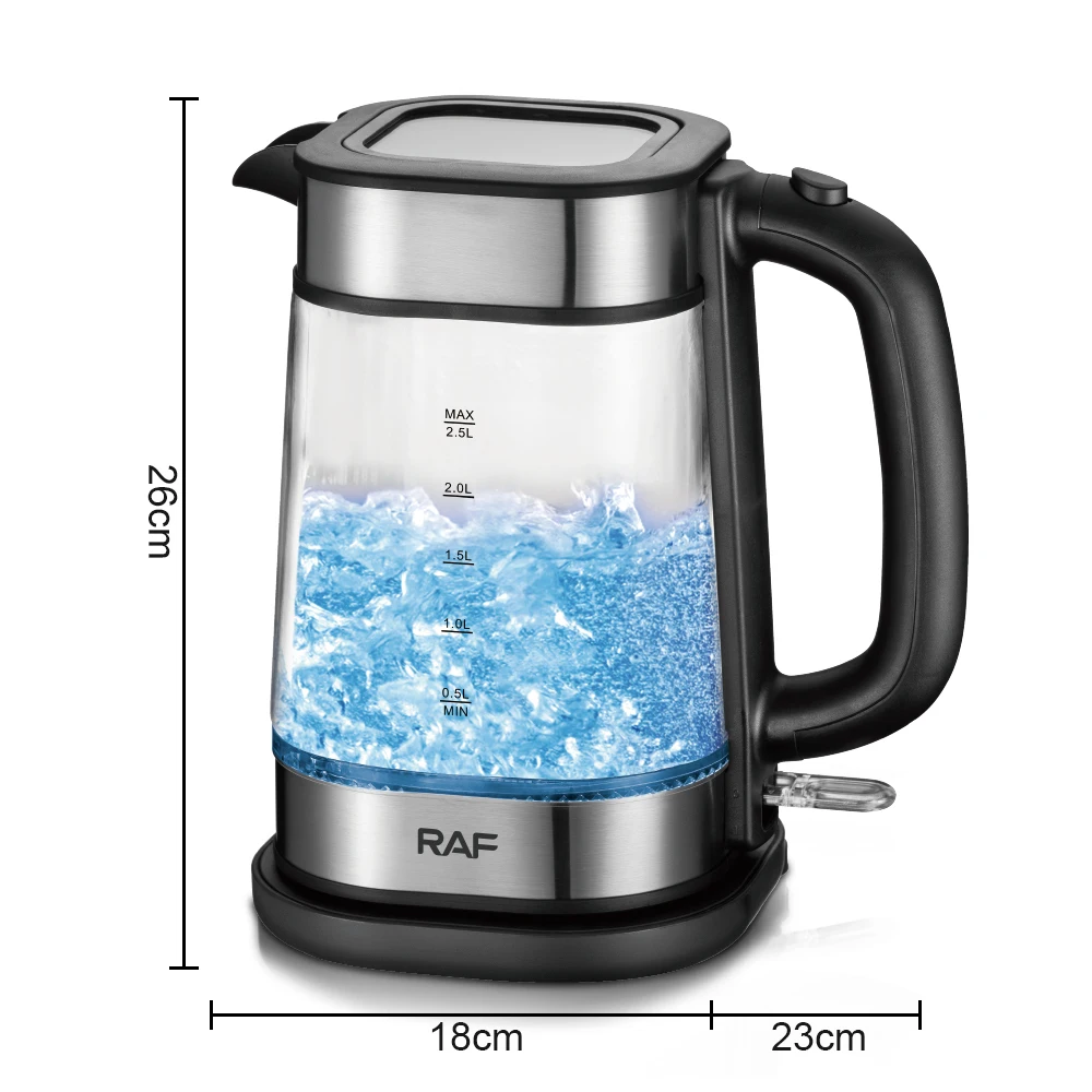 RAF Household Water Boiler 2.5L Electric Kettle Borosilicate Glass Electric Kettle Electric Kettle