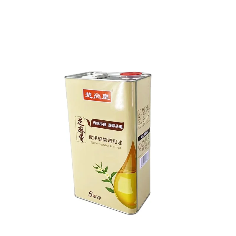 Empty Tinplate can Metal Container 5Litre Virgin Edible Oil Tin Can Food Grade oil Packaging tin for olive oil