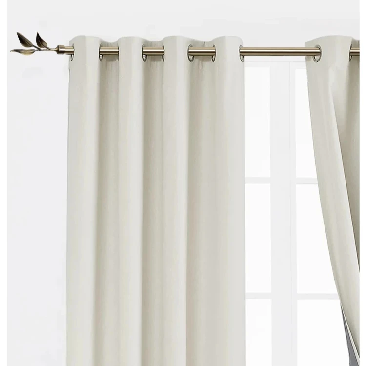 New Product Home Decor Metal Curtain Poles With Accessories,Antique Brass Double Curtain Rod
