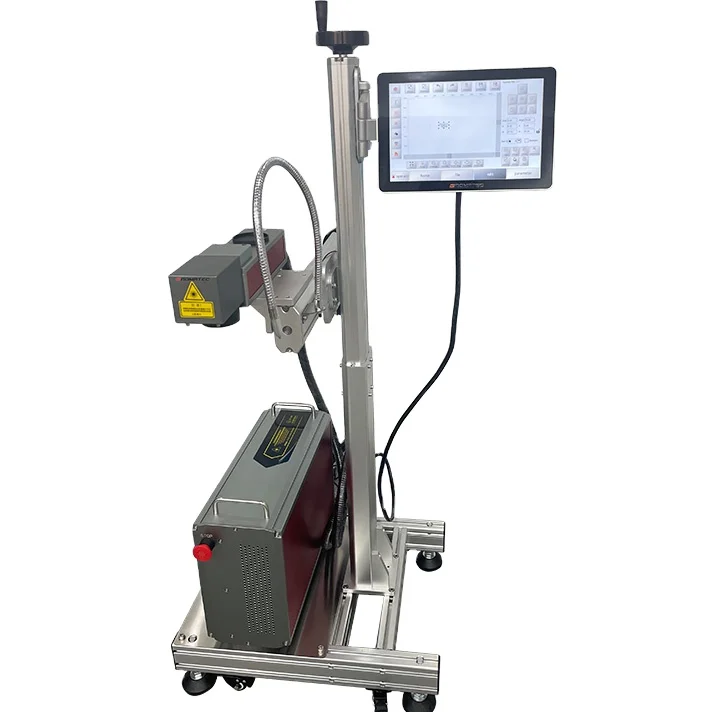 Yaomatec Laser Marking Machine 20w 30w  Fiber Online High Speed Flying Laser Engraving Machine