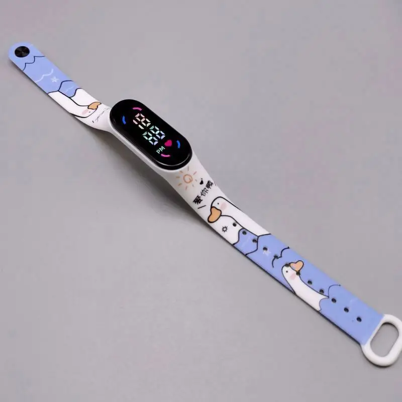 New LED Digital Watch LED Display Touch Children Watch With Colorful Band  Bracelet Watch