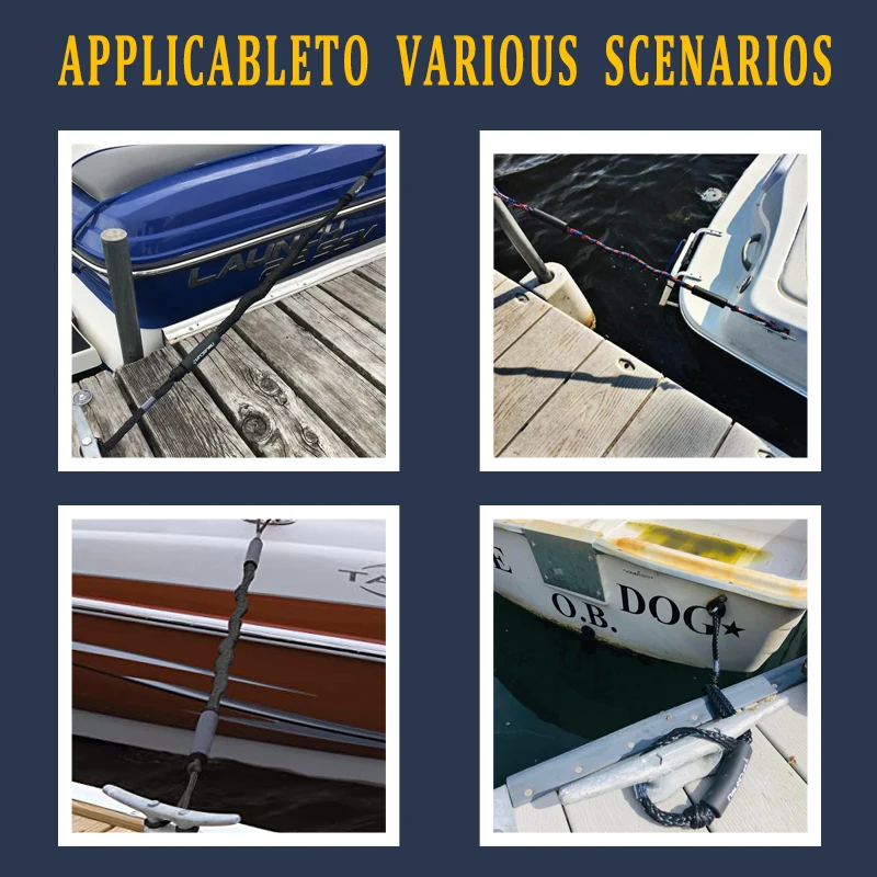 Good Selling custom bungee dock line marine vertical dock bumper 2 pack 4foot adjustable bungee dock line for sailing boat, yach