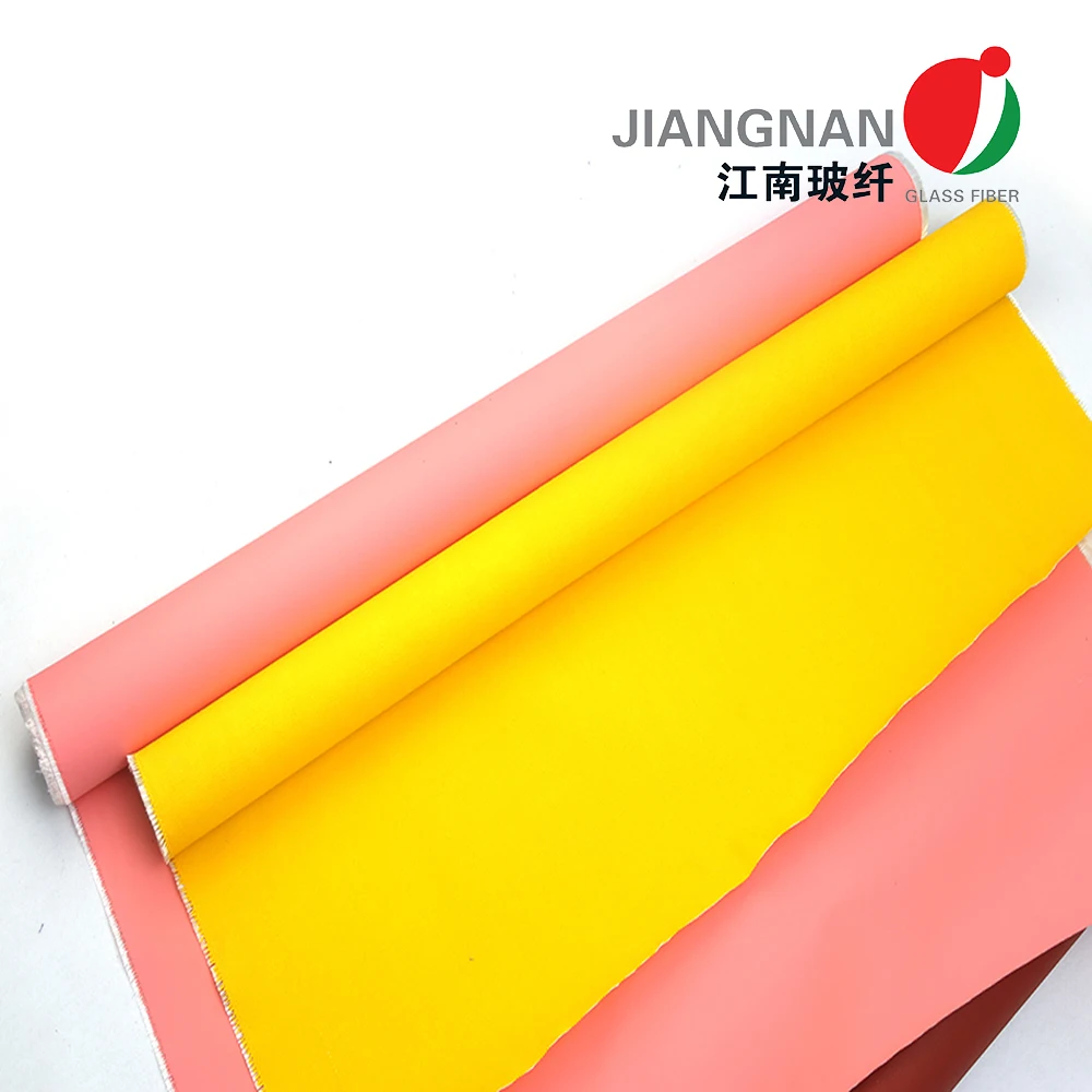 30oz Satin Weave Fiberglass Cloth With Silicone Coating Fiberglass Cloth On One Side