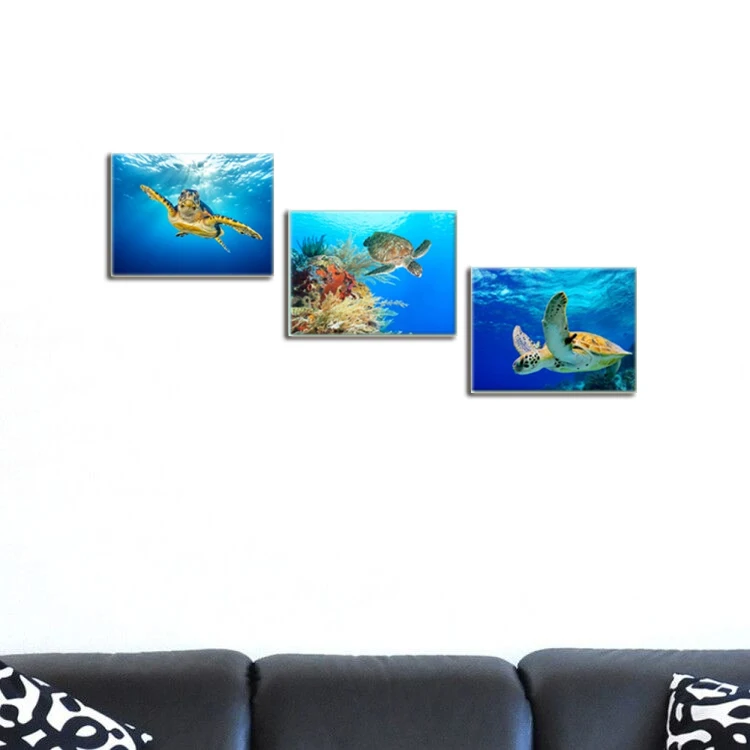 Popular Nordic Ocean Sea Scenery Marine Sea Turtle Seaweed Marine Painting Canvas Print Wall Art