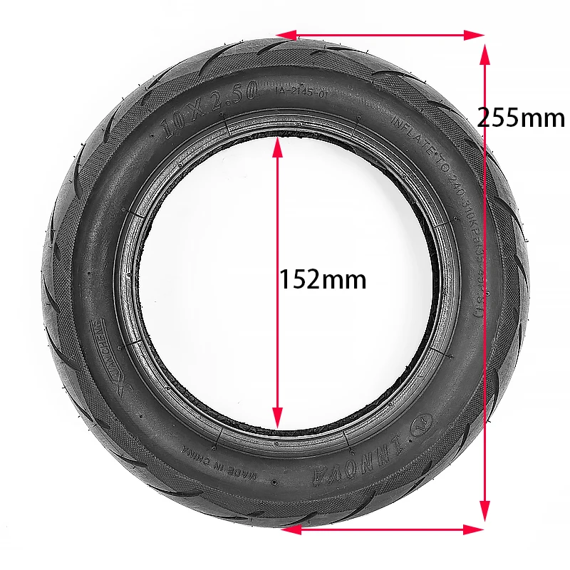 Electric Scooter Tyre Inflatable Tyre 10X2.5 Inch Outer Tyre Replacement for Scooter Accessory